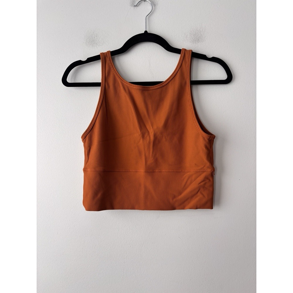 Lululemon Power Pivot Tank Top Rib Copper Butternut Brown Sz 8 Yoga Pilates - Picture 3 of 8